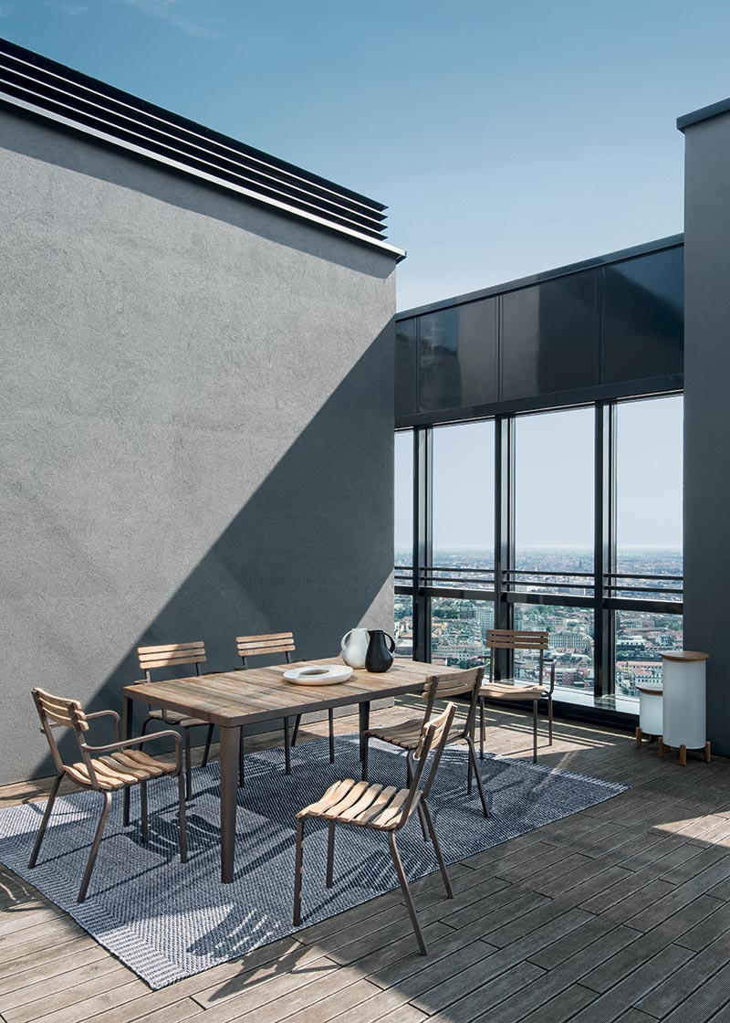 Table à manger en teck pour balcon 120x60cm House Nordic - HUELVA