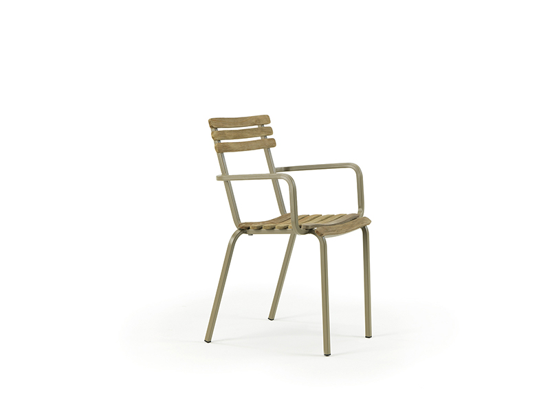 Chaise empilable avec accoudoirs